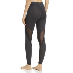 KORAL - Frame Colorblock Mesh Insert High Rise Activewear Leggings-Black-Sz S